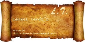 Lenkei Teréz névjegykártya